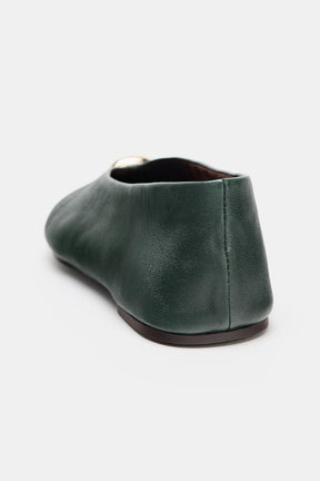 Leather Ballet Flats Appliqué