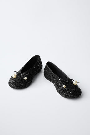 Faux Pearl Ballerina Shoes
