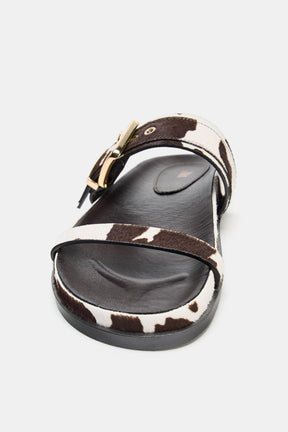 Animal Print Leather Sandals