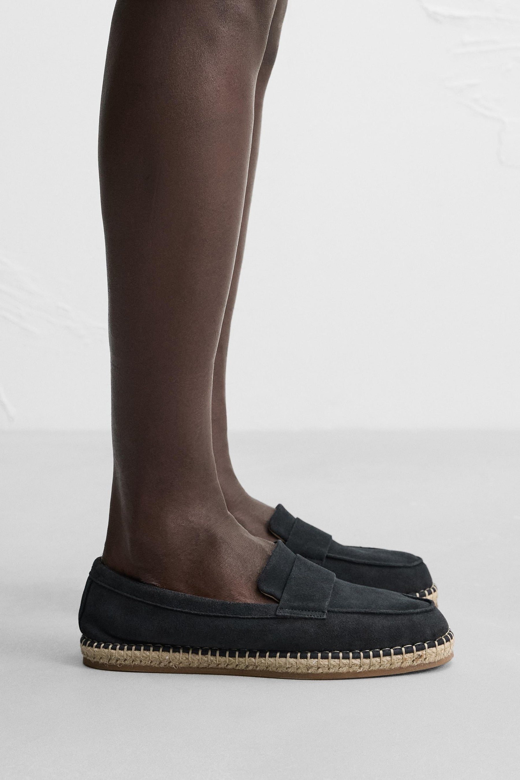 LEATHER MOCCASIN ESPADRILLES - Image 1