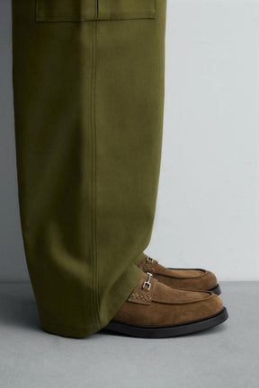 LEATHER BUCKLE LOAFERS - Image 1