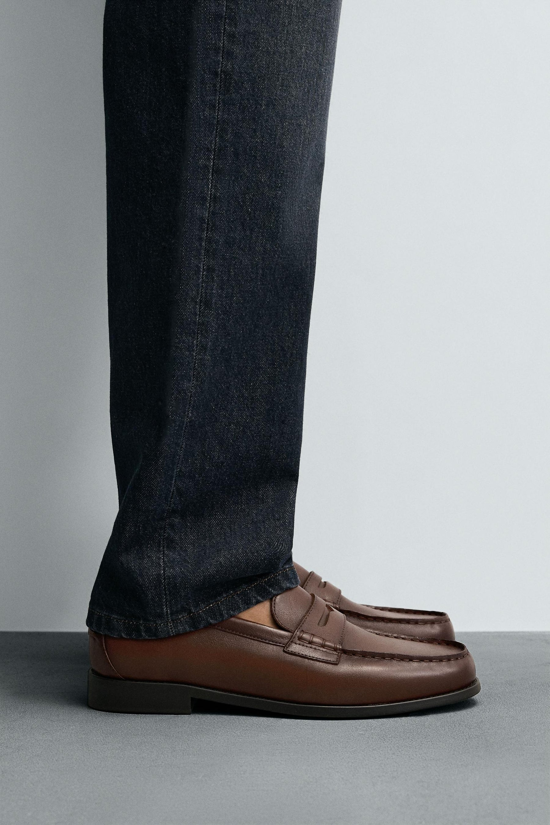 LEATHER PENNY LOAFERS - Image 1