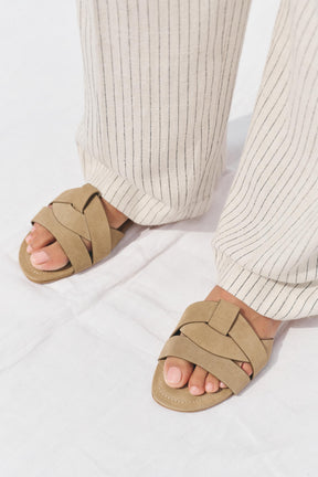 Criss-Cross Suede Sandals