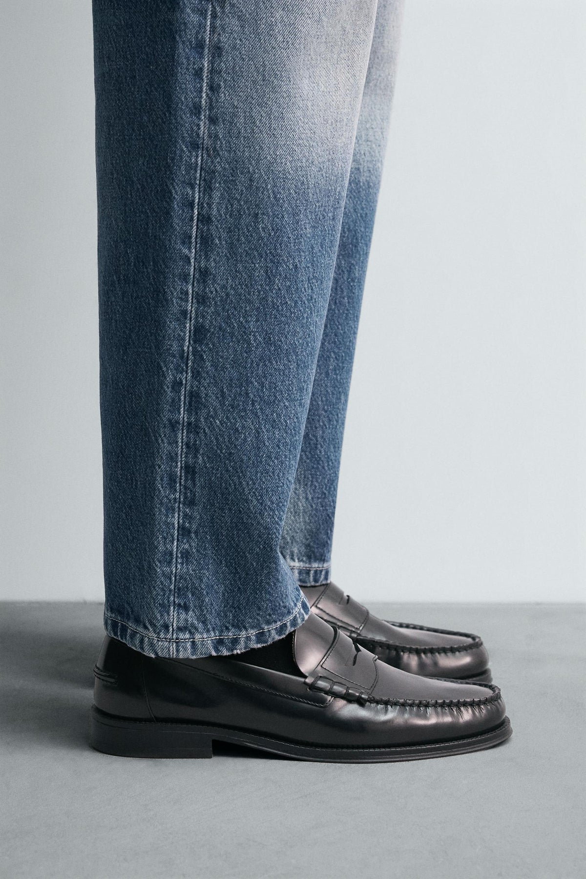LEATHER PENNY LOAFERS - Image 1