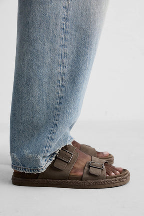 DOUBLE STRAP LEATHER SANDALS - Image 2