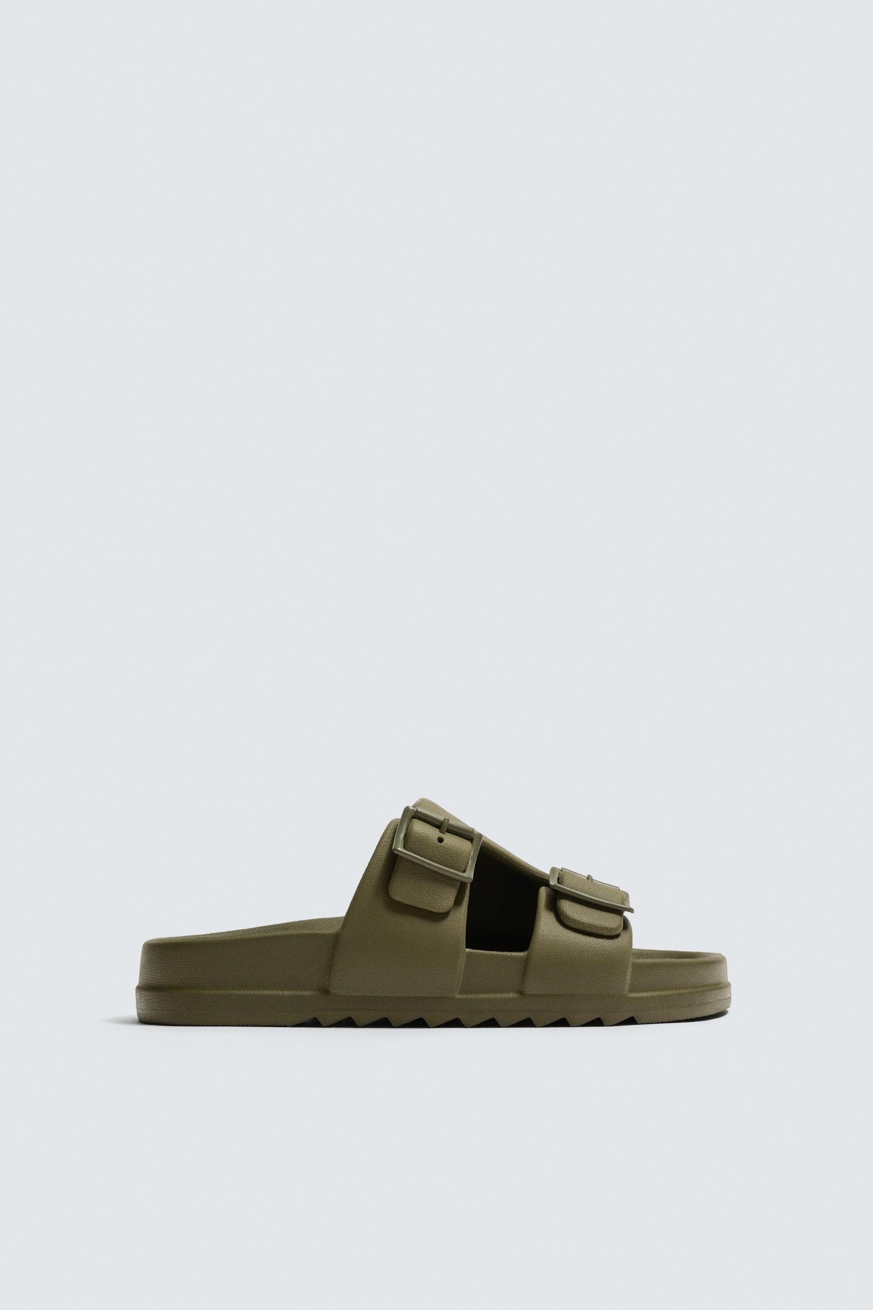 Doppelriemen-Sandalen aus Gummi