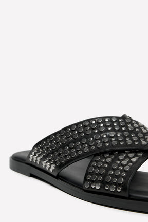Leather Crossover Sandals - Image 2