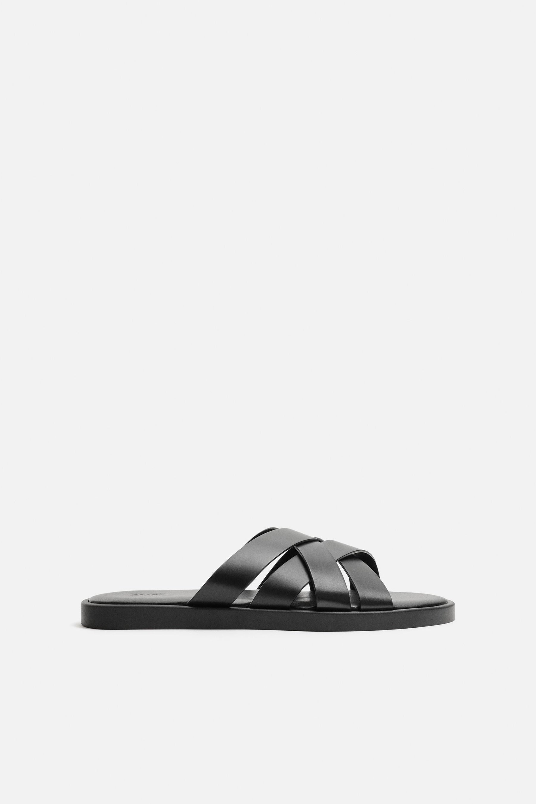 LEATHER STRAPPY SANDALS - Image 3