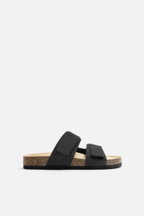 RUBBERISED DOUBLE STRAP SANDALS - Image 3
