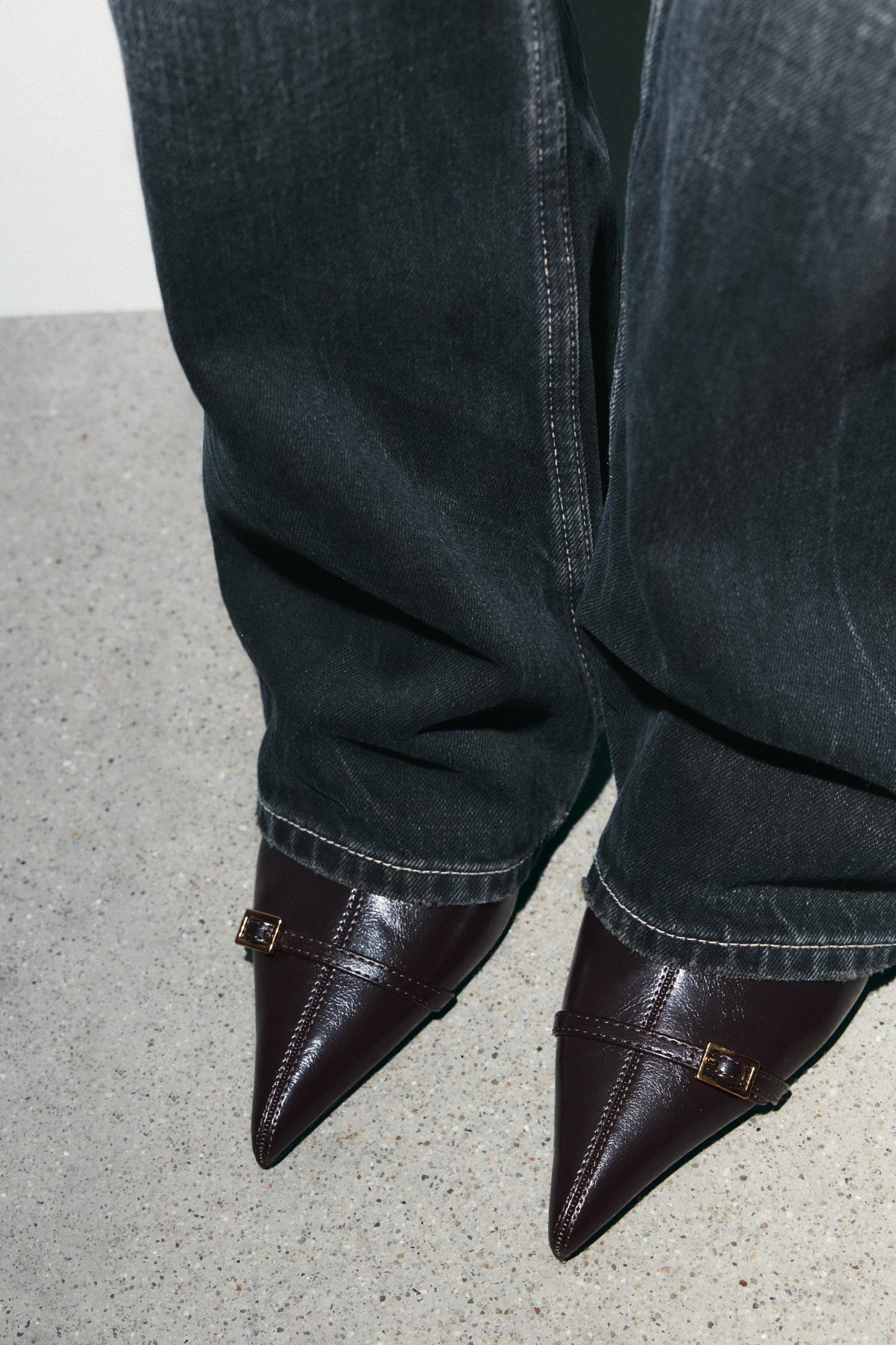 Buckle ankle boots