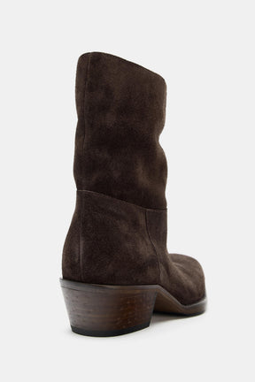 Suede Heeled Ankle Boots