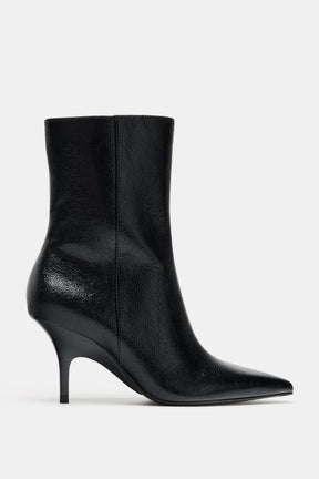 Crackled Ankle Boots