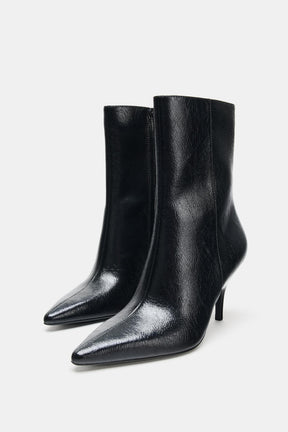 Crackled Ankle Boots