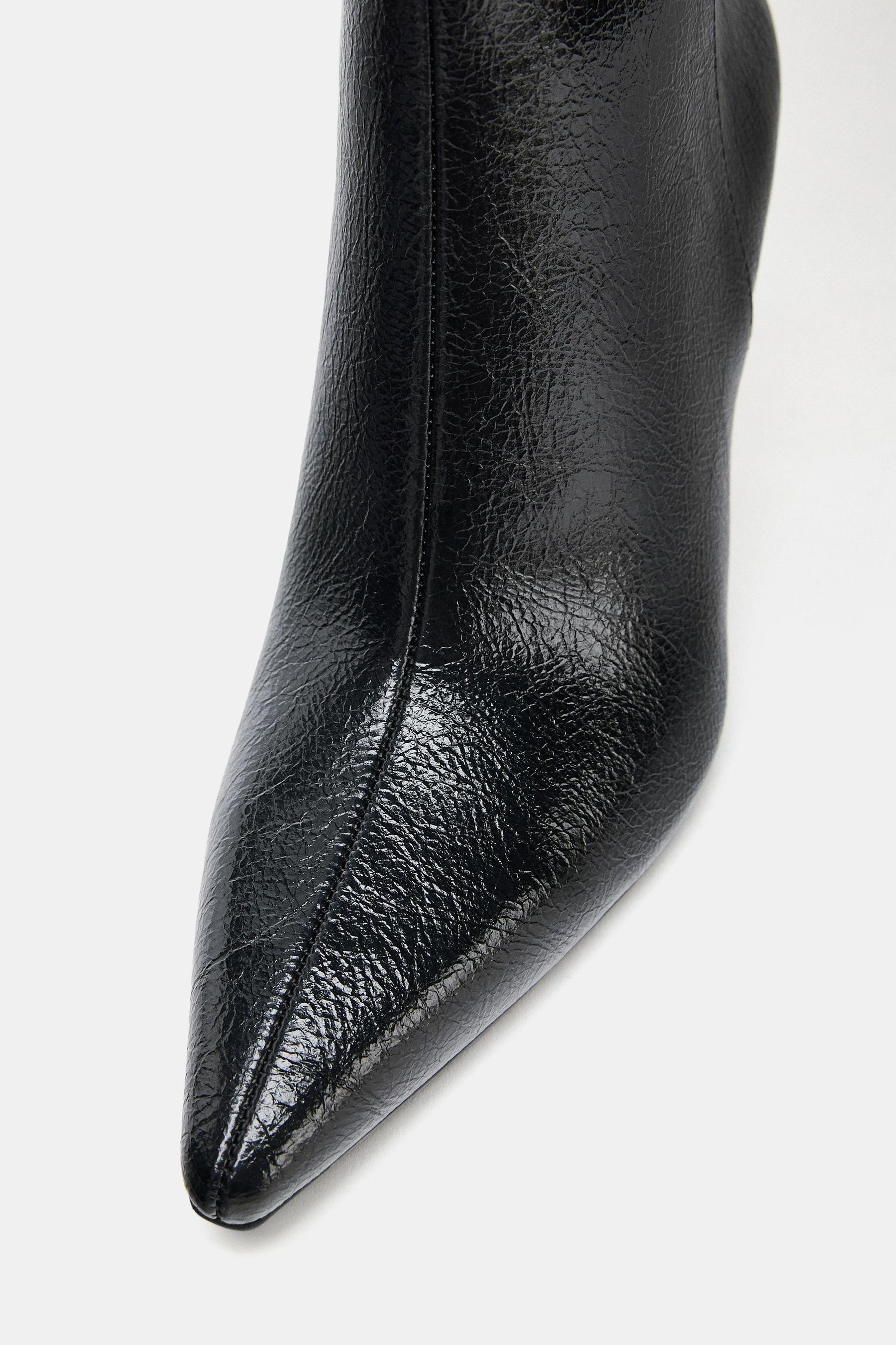 Crackled Ankle Boots