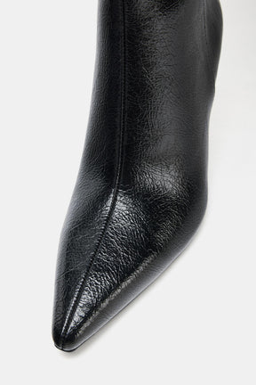 Crackled Ankle Boots