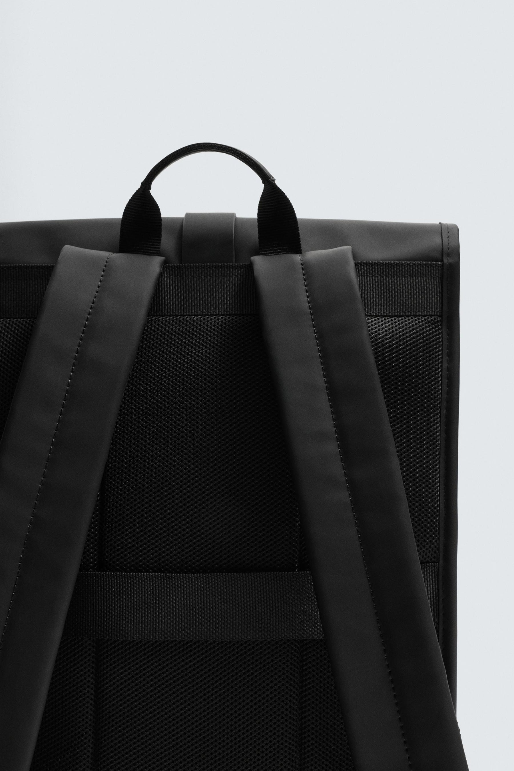 RUBBERISED BACKPACK WITH FLAP