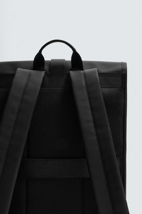 RUBBERISED BACKPACK WITH FLAP