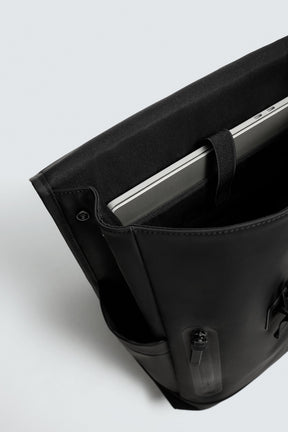 RUBBERISED BACKPACK WITH FLAP