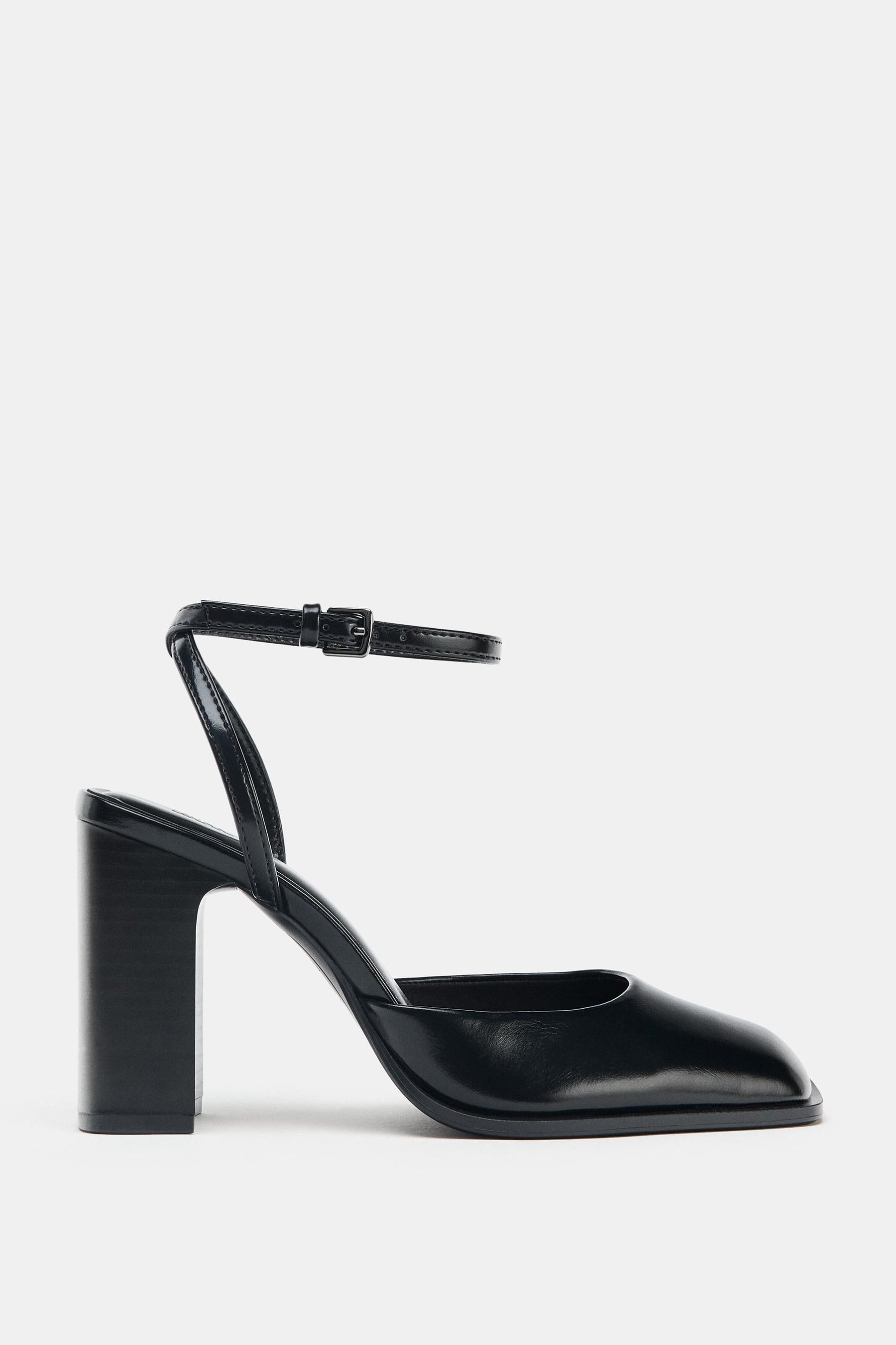 Slingback-Schuhe mit eckiger Spitze