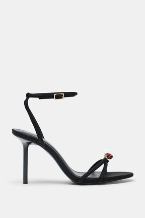 BEADED CROSSOVER SANDALS