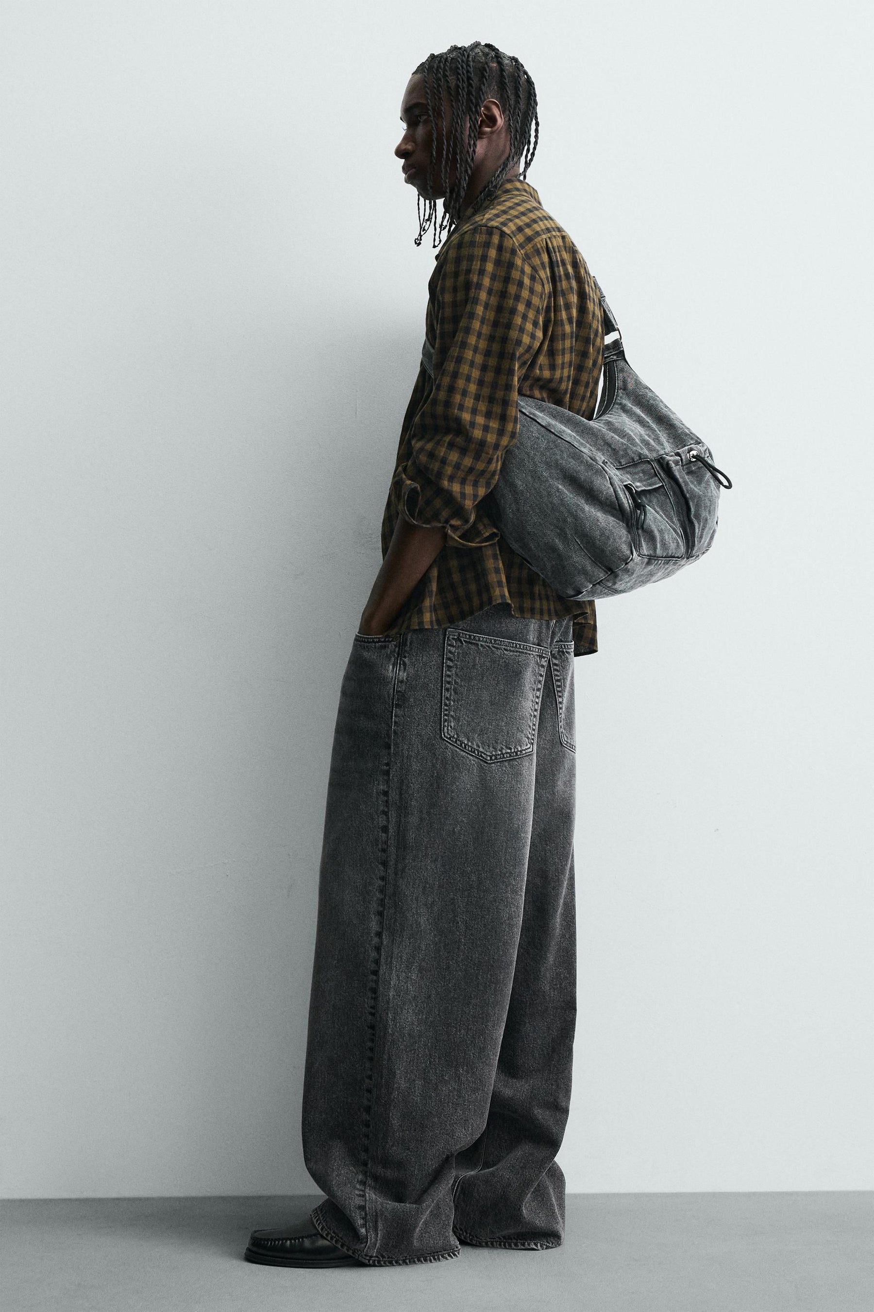 Multi-Pocket Denim Bag