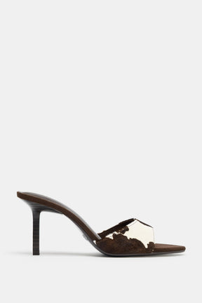 ANIMAL PRINT HEELED SANDALS