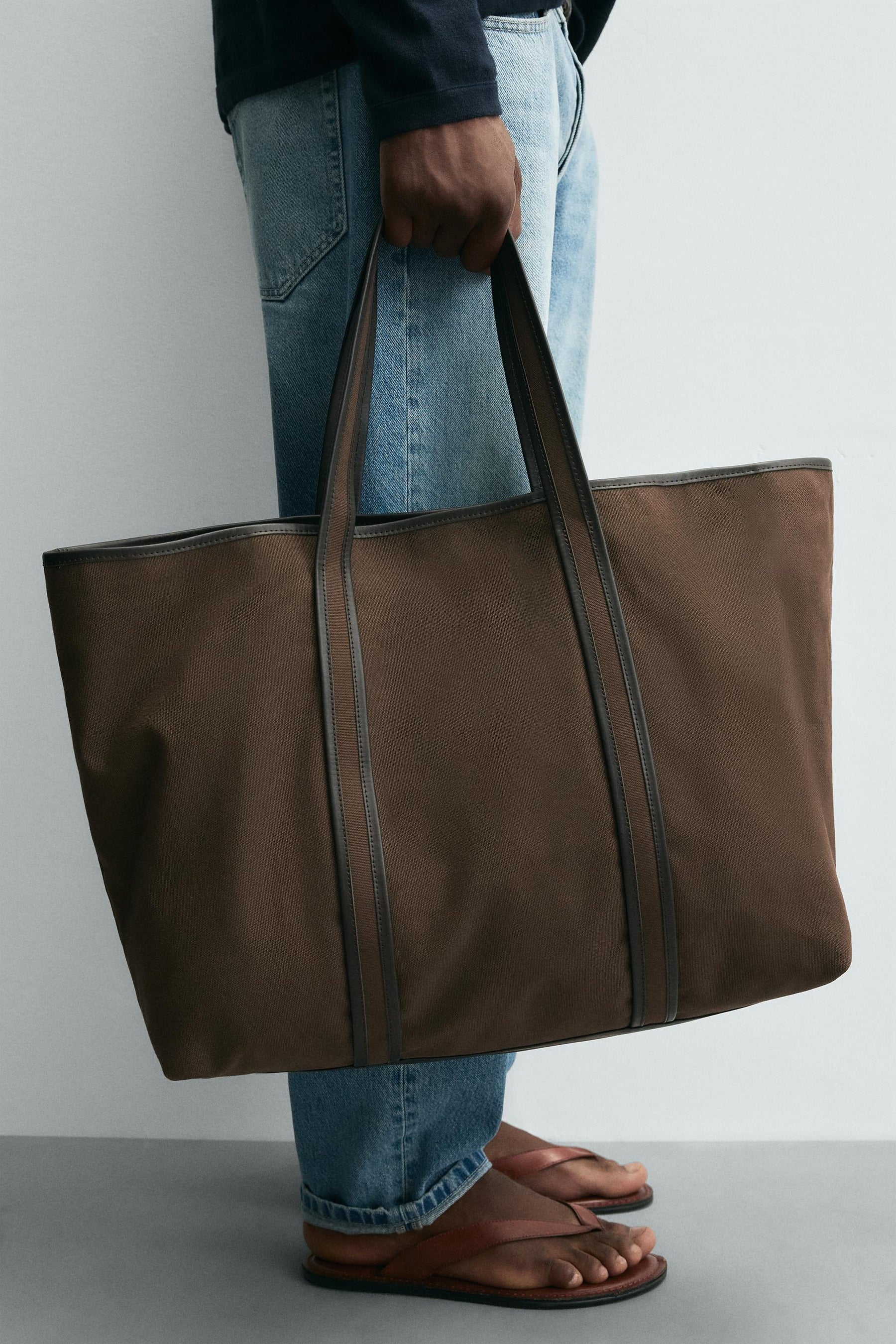 WOVEN SHOPPER BAG - Image 1