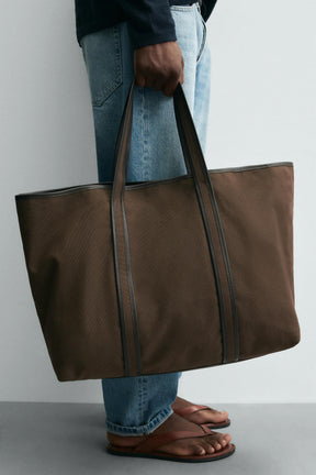 WOVEN SHOPPER BAG - Image 1