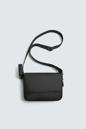 RUBBERISED TEXTURED CROSSBODY BAG