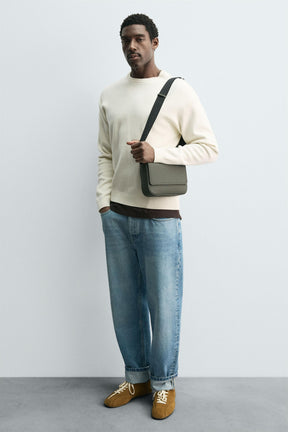 RUBBERISED TEXTURED CROSSBODY BAG