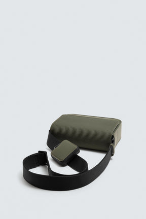RUBBERISED TEXTURED CROSSBODY BAG