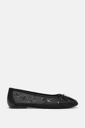 SHINY MESH BALLERINAS