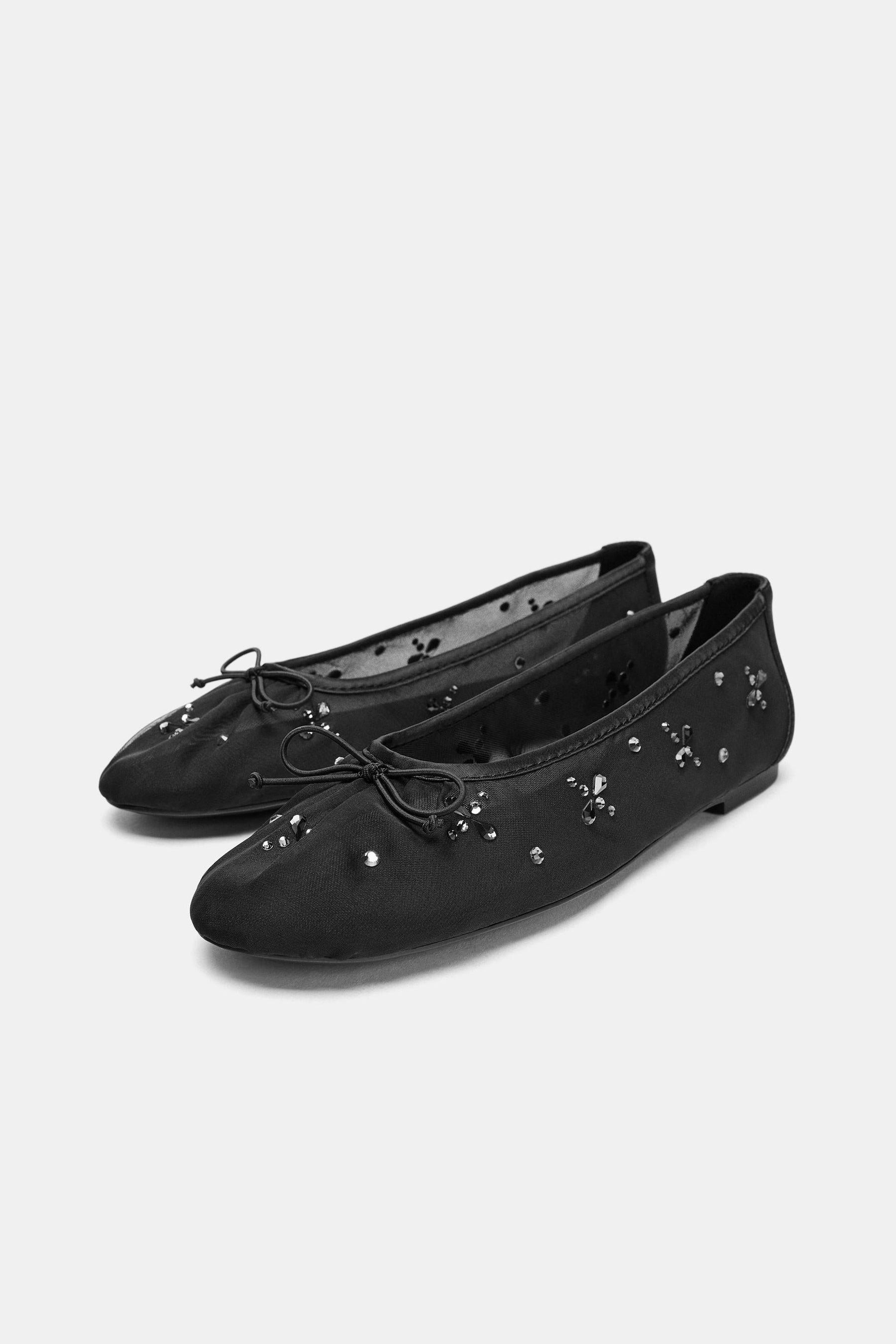 SHINY MESH BALLERINAS