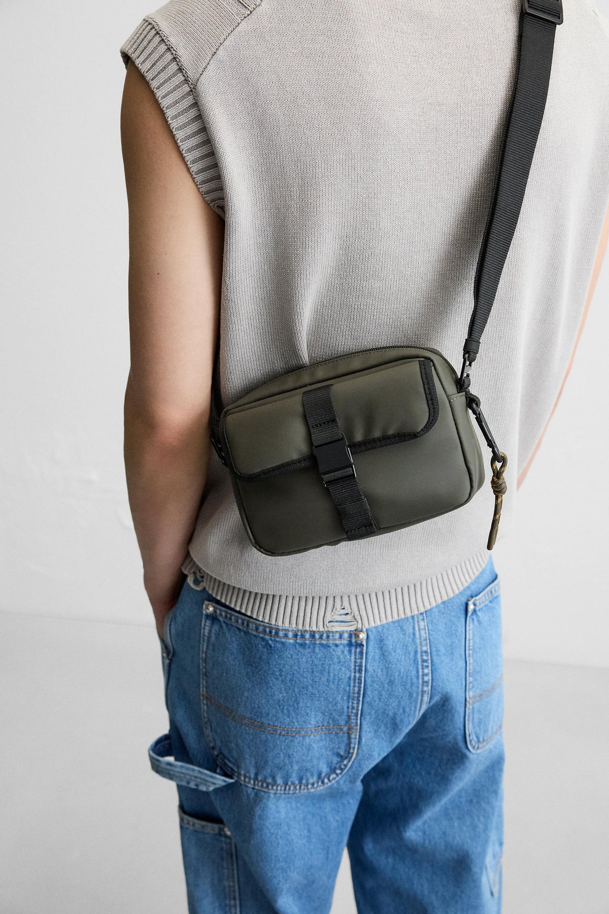 RUBBERISED CROSSBODY BAG - Image 1