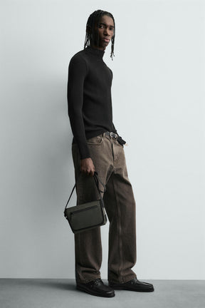 RUBBERISED CROSSBODY BAG