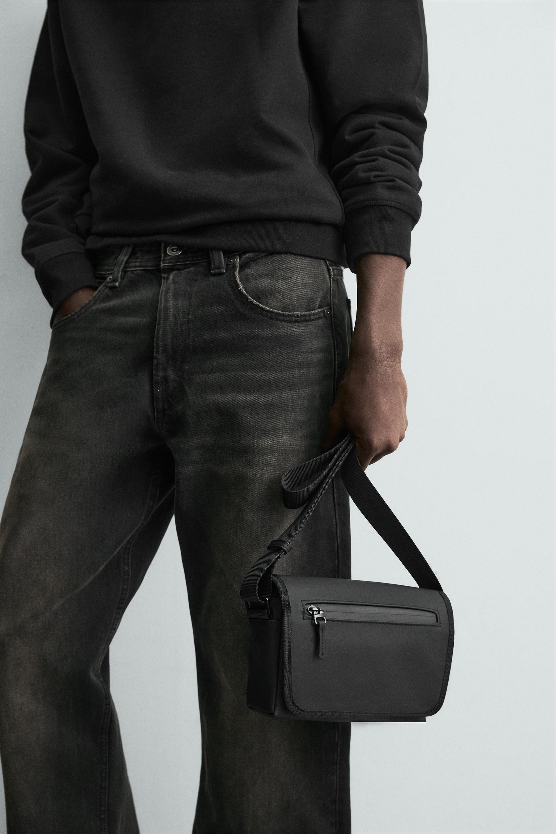 Rubbery Finish Crossbody