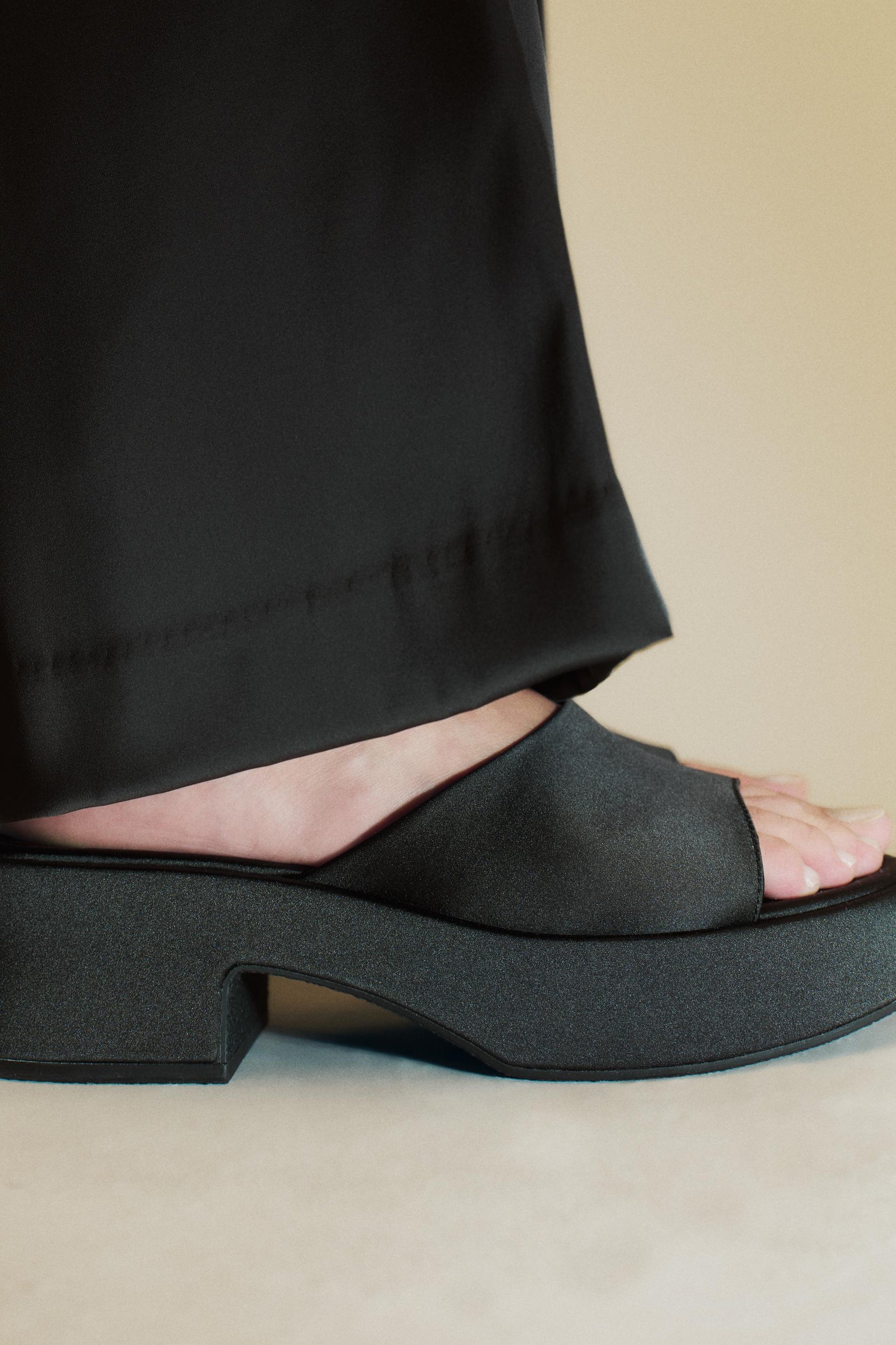 SATIN SANDALS