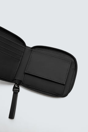RUBBERISED WALLET WITH ZIP
