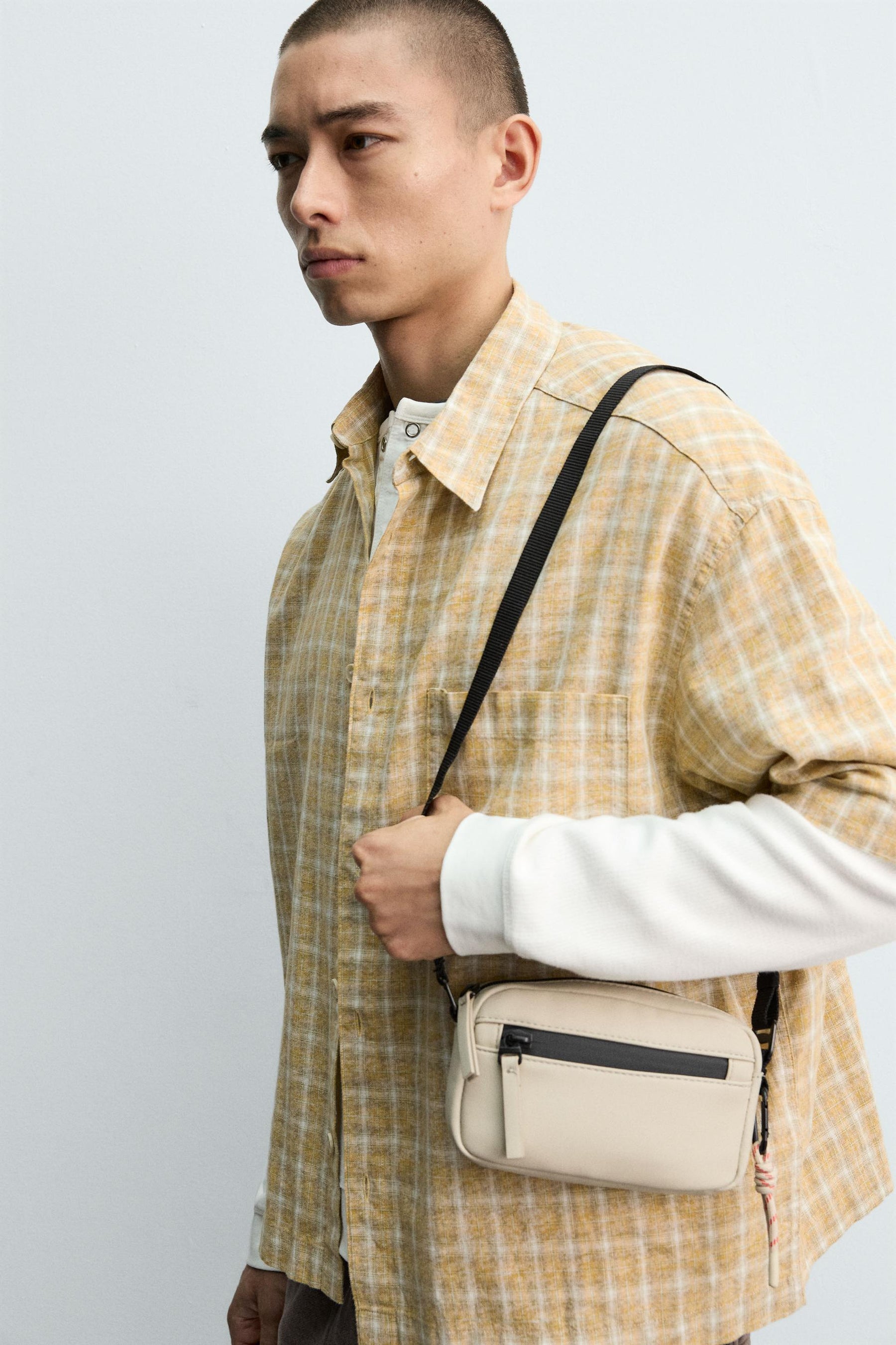 RUBBERISED CROSSBODY BAG - Image 1