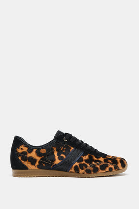 Sneaker aus Leder mit Tiermuster