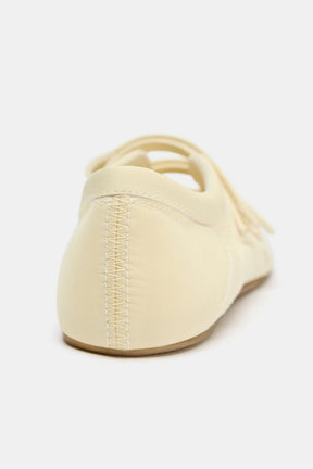 SATIN BALLET FLATS
