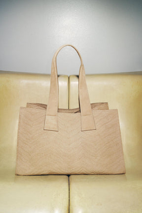Braided Suede Shopper Bag