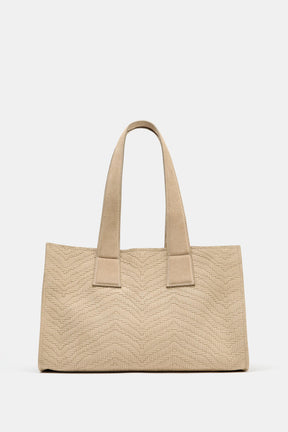 Braided Suede Shopper Bag