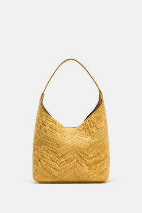 GEFLOCHTENE WILDLEDERTASCHE