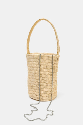 BRAIDED DESIGN BASKET BAG