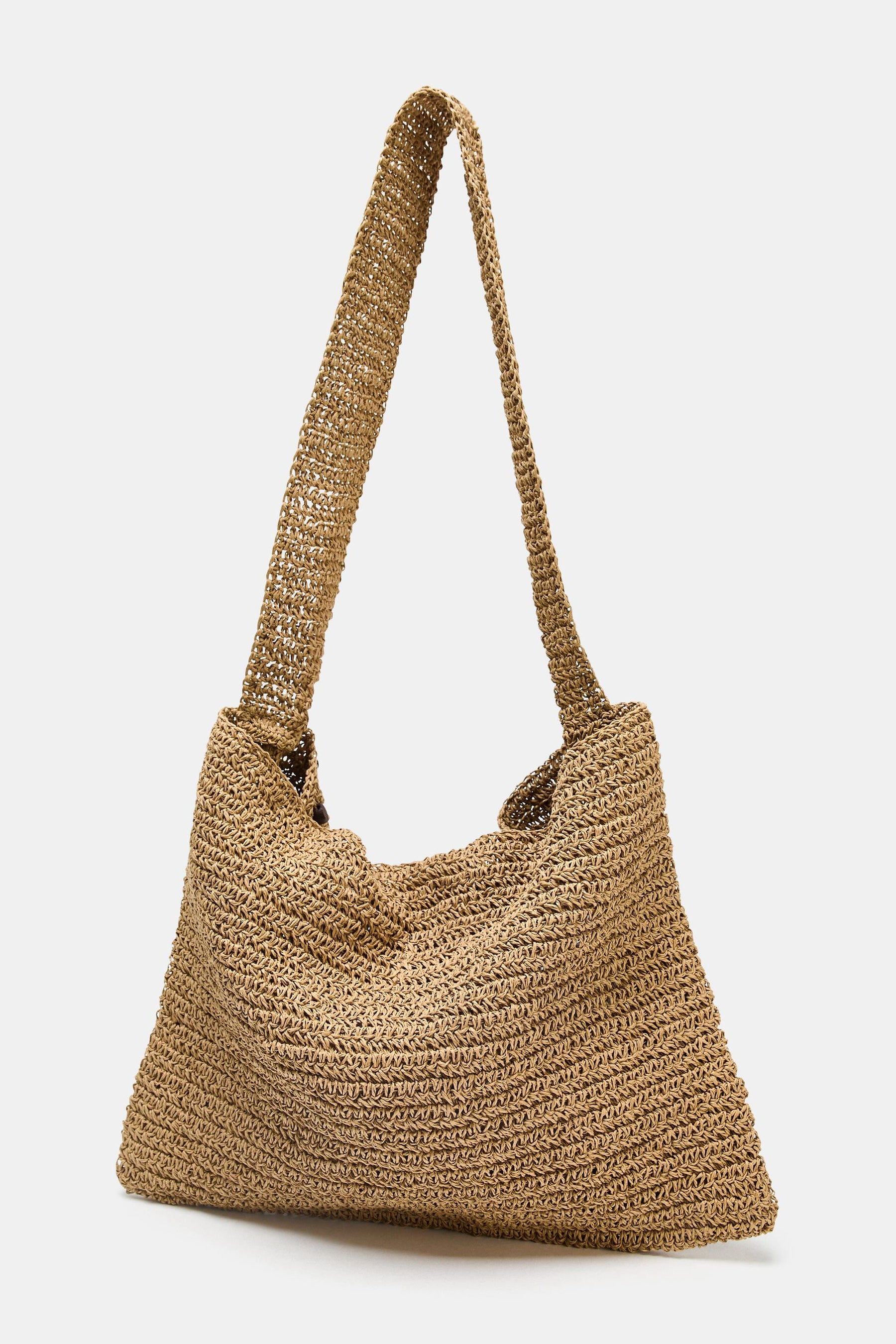 BEADED WOVEN TOTE