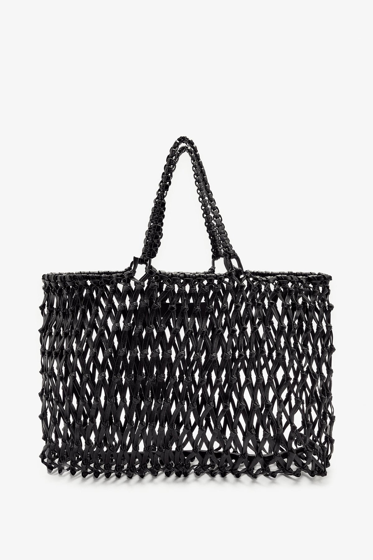 Maxi-Tasche aus geflochtenem Leder