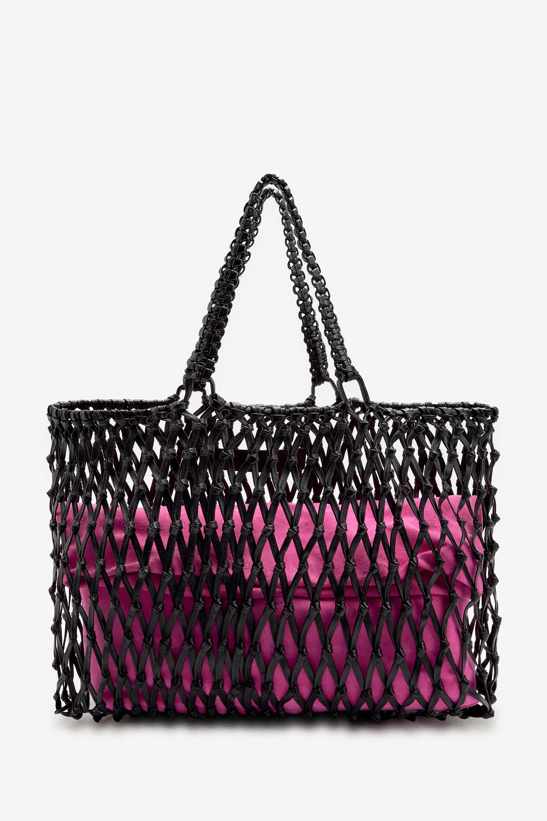 Braided Leather Maxi Tote