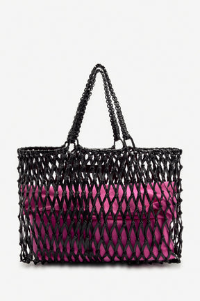 Braided Leather Maxi Tote