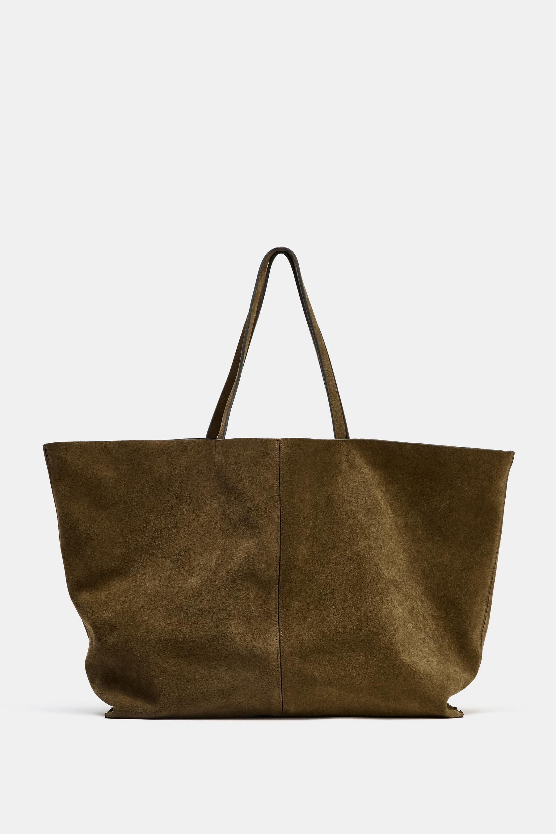 SPLIT SUEDE TOTE BAG